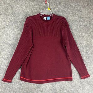 Phys.Sci Sweater Medium Men's Burgundy Cotton Blend Pullover M